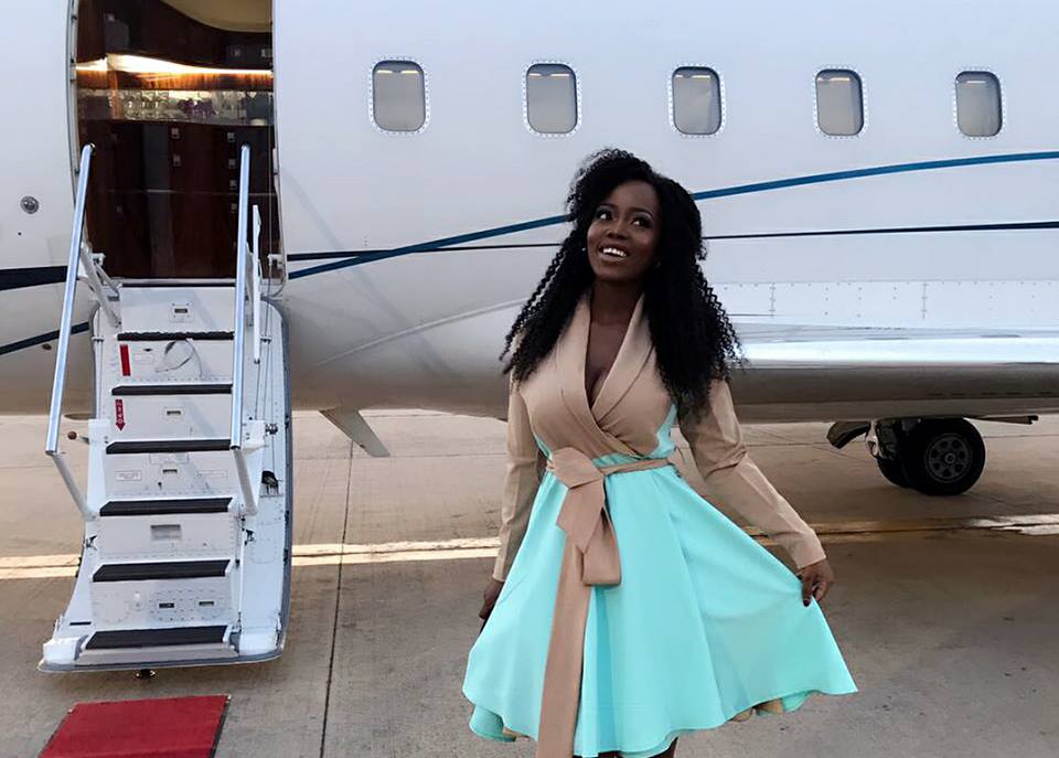 Corazon Kwamboka flies on sponsor’s luxurious private jet again (Photos)