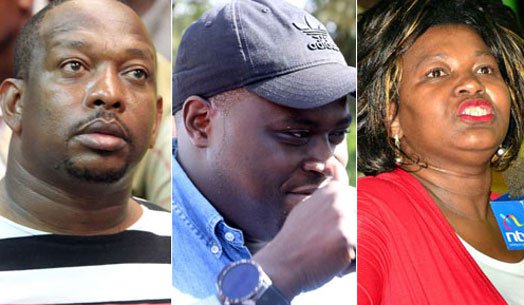 Jubilee Party aspirants in Nairobi (From left) Mike Sonko (Governor), Johnson Sakaja (Senator) and Rachel Shebesh (Woman Representative). PHOTOS | NATION