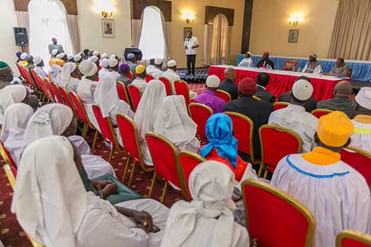 President Kenyatta addresses the gathering.