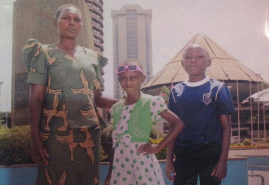 Stephanie Moraa (center) with her mother and an unidentified relative. PHOTO | COURTESY