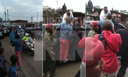 These photos capture the moment Dennis Murimi Wachiri, a sweets hawker along the busy Jogoo Road, met President Uhuru Kenyatta. PHOTOS | EMMA NZIOKA
