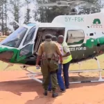 Ballot papers for Kabarnet polling station in Baringo County are airlifted to Meru prison in Meru County.