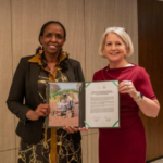 Dr. Agnes Kalibata – President of AGRA, and Beverley Postma – Executive Director of Grow Asia, at the signing of the collaboration agreement